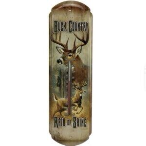 🆕🏬 AUCTION PRICE BUCK COUNTRY TIN THERMOMETER👩🏻‍⚖️